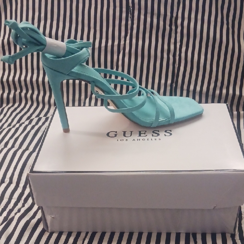 Guess Blue Strappy Heels for Elegant Occasions